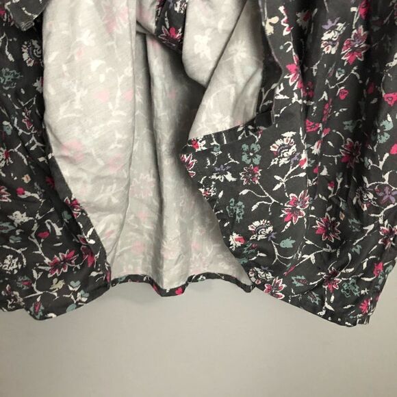 Amazon The Drop Spread Fashion Gray Floral Dress Button Up - Picture 8 of 12
